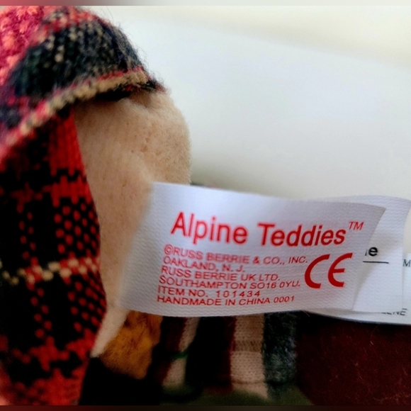 RUSS Alpine Teddies Brown Bear Girl Plush Realistic Wool Stuffed Animal Toy 6 " - Picture 6 of 15